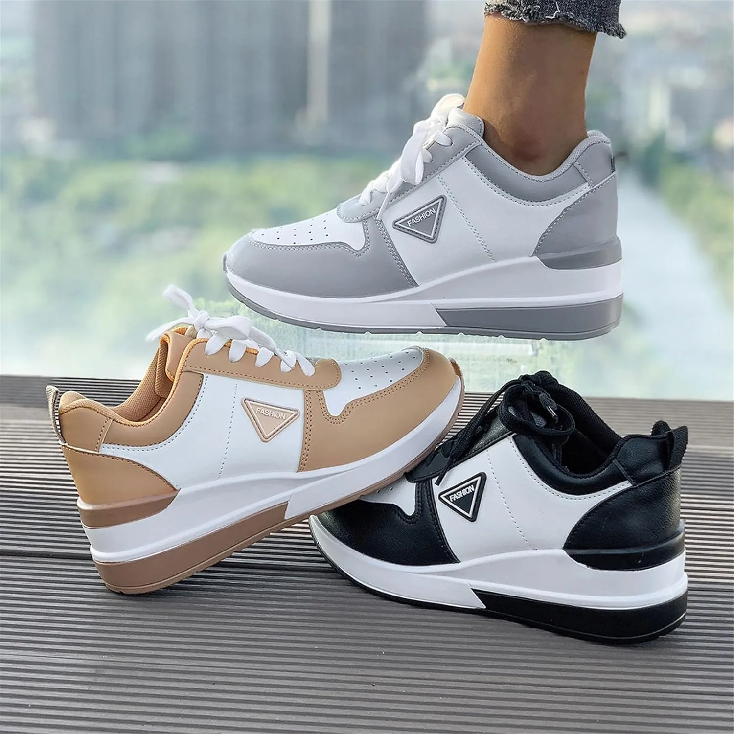 White Leather Sneakers for Women Womens Casual Shoes Women's White Fashion Sneakers Comfort Cute Casual Slip On Lightweight Black Loafers Women Platform Men's Sneakers