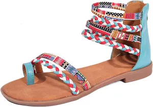 Women Summer Zipper Casual Open Toe Square Heels Comfortable Beach Shoes Sandals Sandal Slippers for Women Boy