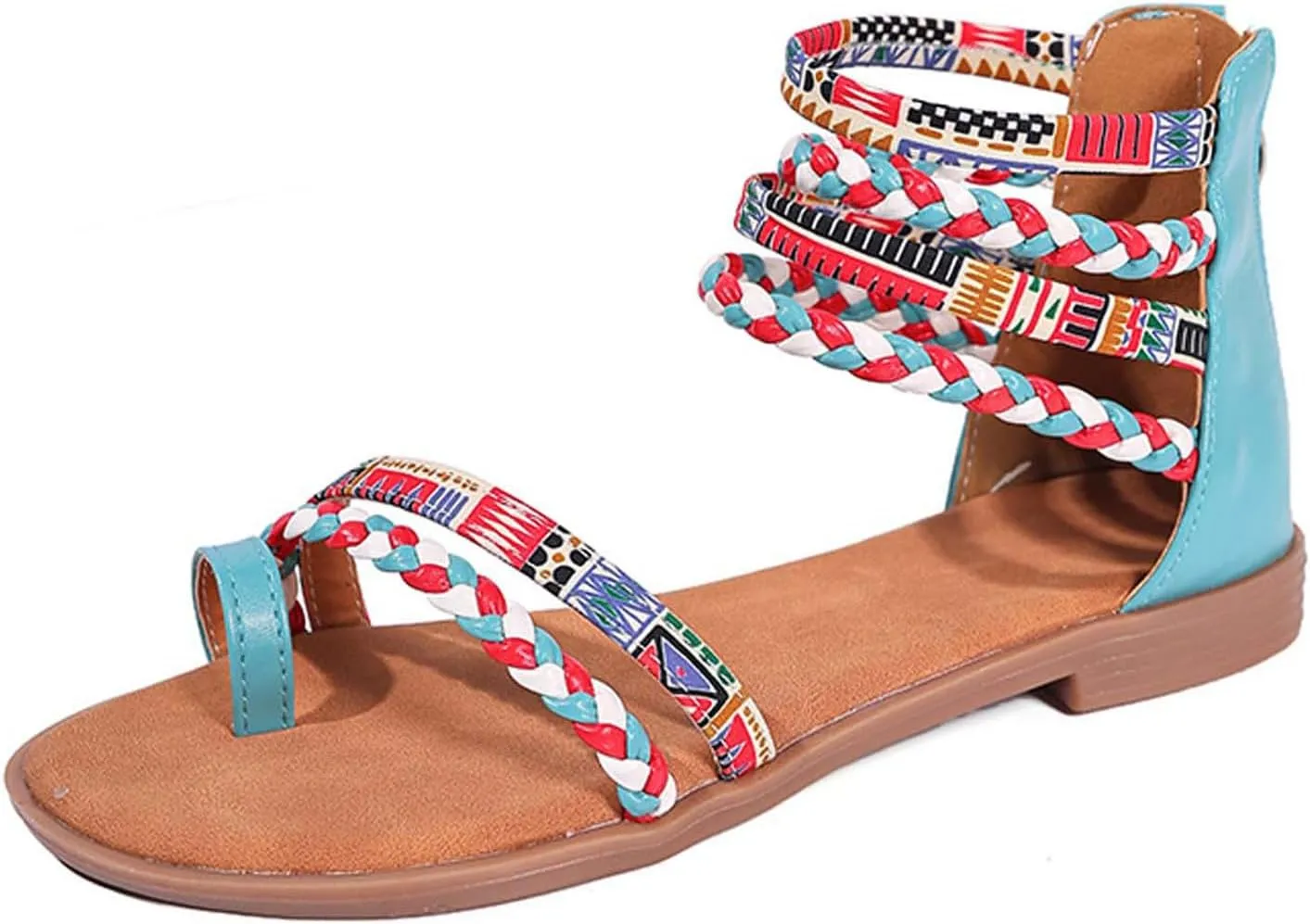 Women Summer Zipper Casual Open Toe Square Heels Comfortable Beach Shoes Sandals Sandal Slippers for Women Boy