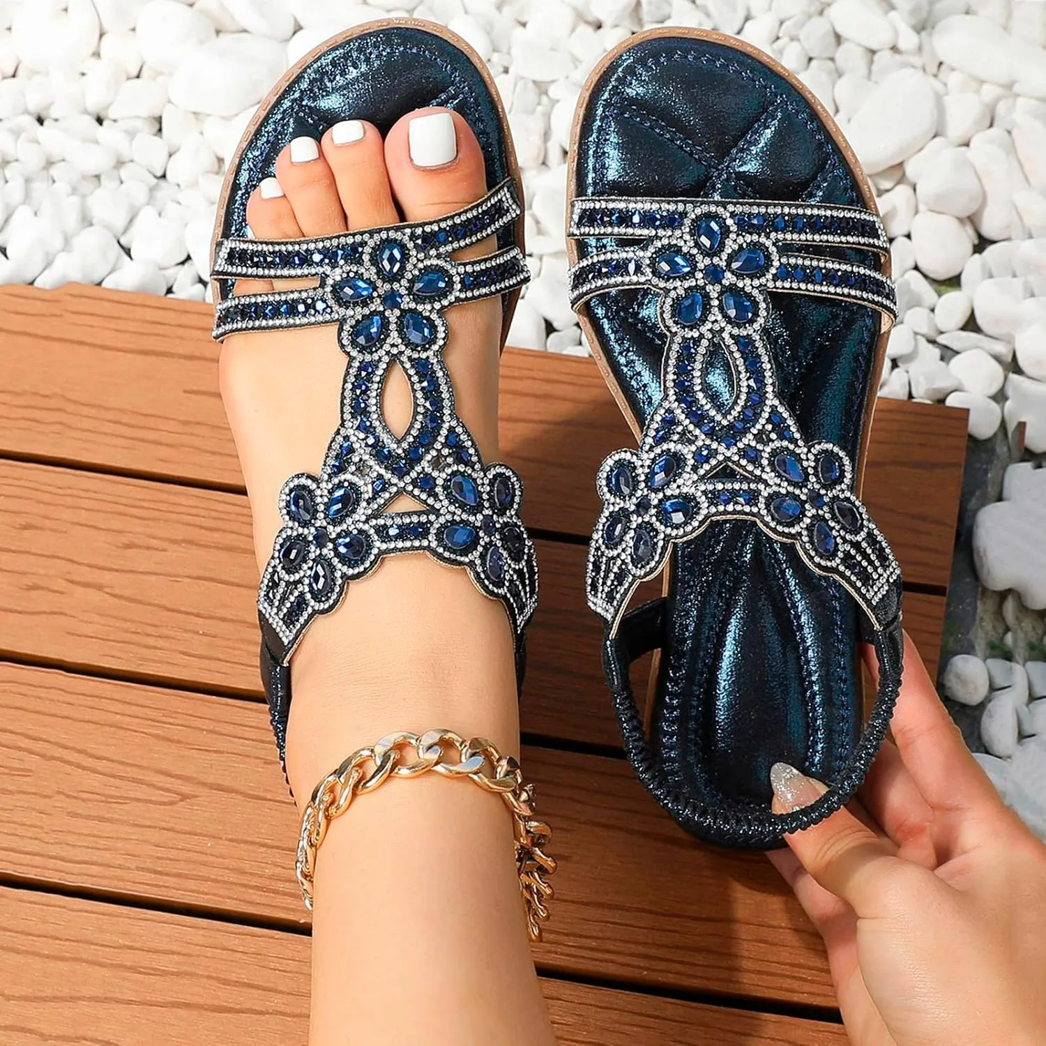 Women's Breathable Open Toe Sandals Comfortable Ankle Strap Outdoor Walking Shoes Leather Sandals for Women