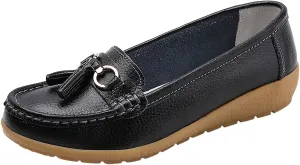 Womens Comfort Walking Flat Loafer Slip On Leather Loafer Comfortable Flat Shoes Outdoor Driving Womens Reefs Size 8