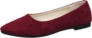 Women's Comfortable Slip On Casual Shoes Elegant Low Heel Ballet for Women Soft Square Toe Loafers Dressy