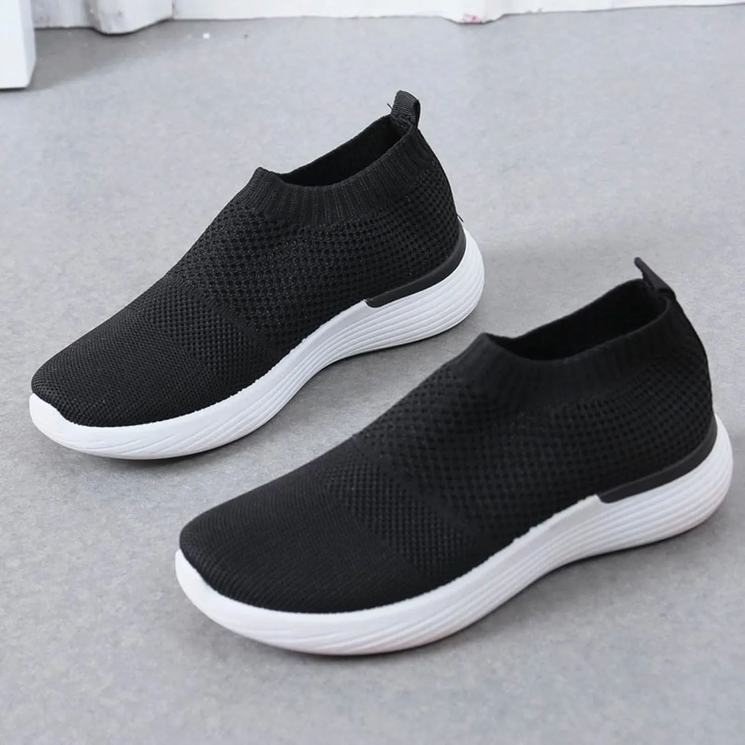 Women's Fashion Sneakers Lightweight Versatile Slip On Shoes Breathable Casual Outdoor Fitness Shoes Non Slip