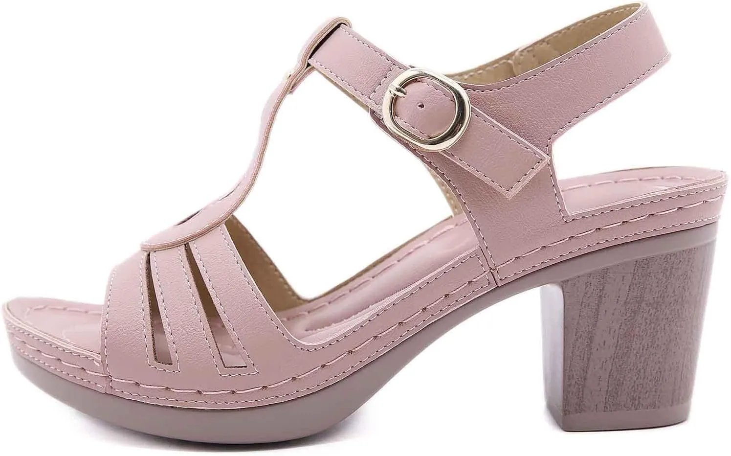 Women's High Heel Sandals Comfortable Dressy Open Toe Slip On Summer Beach Vacation Work Date Party Casual