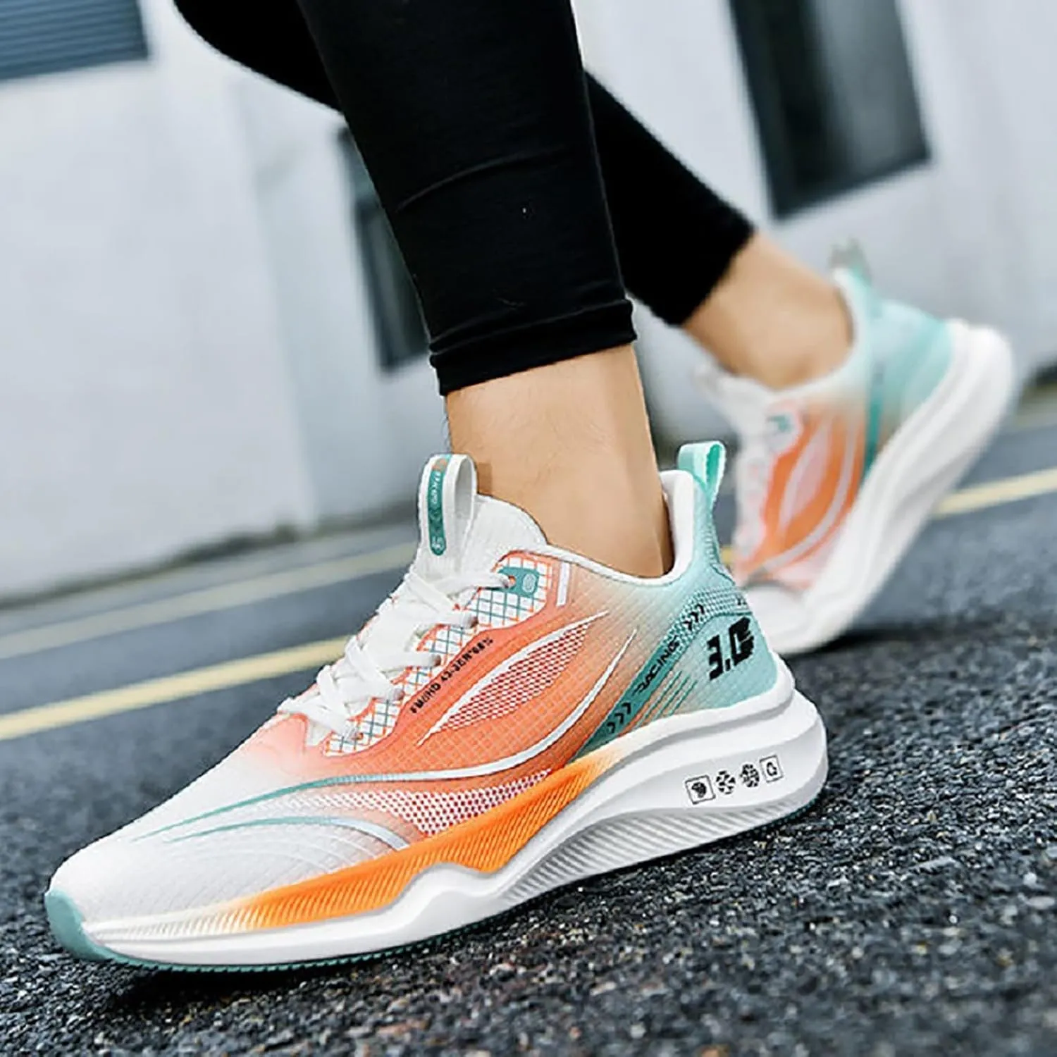 Womens Running Shoes Walking Sneakers for Women Women Loafers Comfortable Closed Back Lightweight Breathable Christmas Print Shoes Women Wide Toe Box Trendy Casual