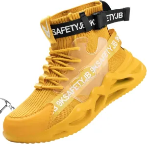 Womens Safety Steel Toe Work Boots, Indestructible Breathable Work & Safety Lightweight Footwear, Orthopedic Composite Toe Shoes for Men