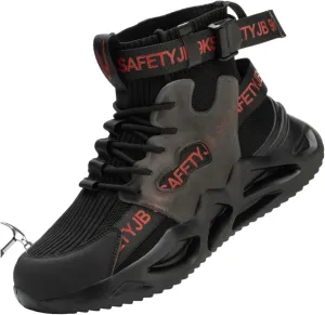Womens Safety Steel Toe Work Boots, Indestructible Breathable Work & Safety Lightweight Footwear, Orthopedic Composite Toe Shoes for Men