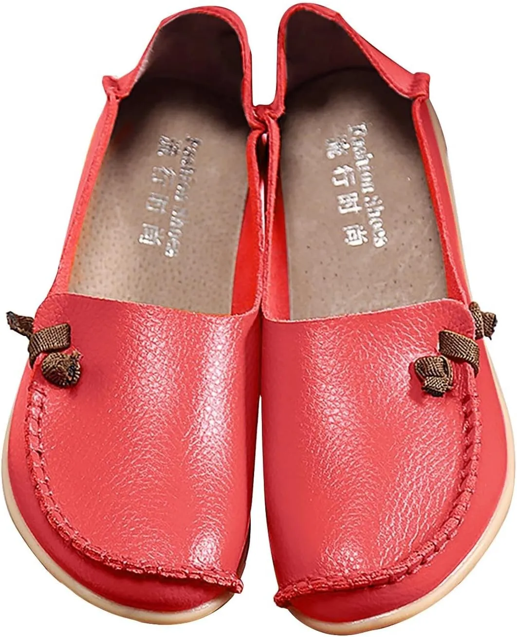 Womens Shoes Fall 2024White Leather Sneakers for Women Loafers for Women Fashion Casual Comfy Soft Womens Christmas Shoes Comfortable & Lightweight