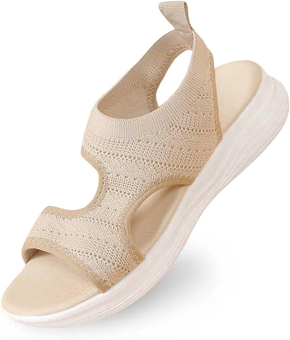 Women's Summer Fashion Cloth Breathable Open Toed Sandals Comfortable Platform Shoes Womens Slides And Sandals