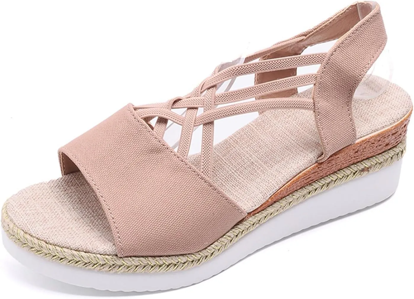 Women's Summer Wedge Sandals Open Toe Comfortable Ankle Strap Dressy Espadrille Platform Heels Casual Orthopedic