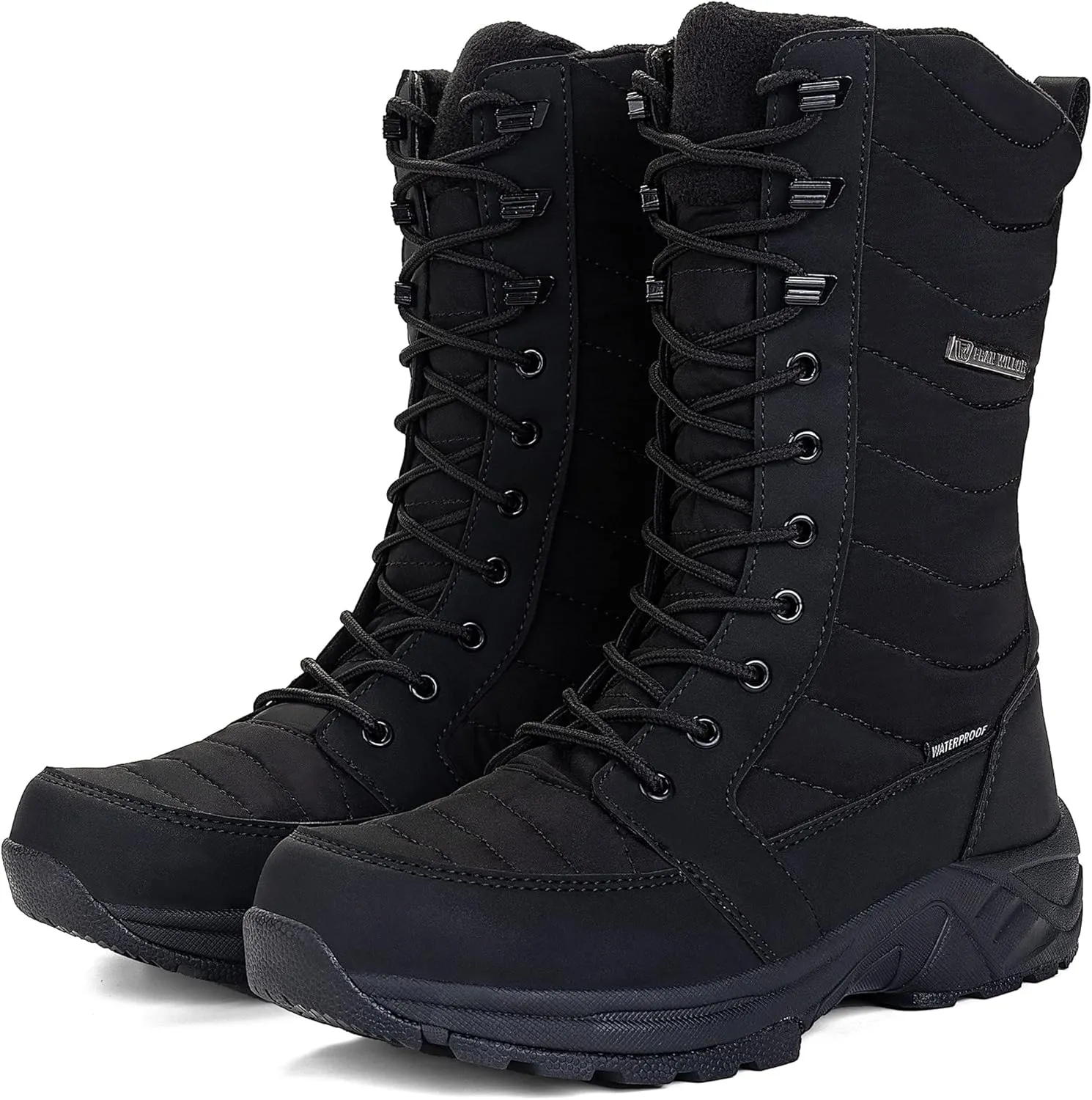 Women's Waterproof Winter Snow Boots Warm Comfortable with Side Zipper - 2024 Fashion Lightweight Hiking boots for Cold Weather Insulated Mid Calf Military Booties