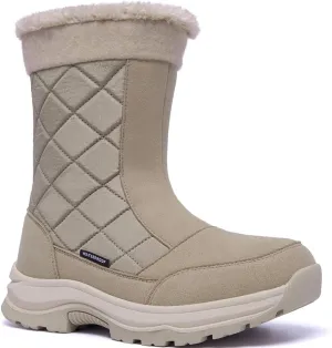 Women's Waterproof Winter Snow Boots Warm Comfortable with Side Zipper - 2024 Fashion Lightweight Hiking boots for Cold Weather Insulated Mid Calf Military Booties