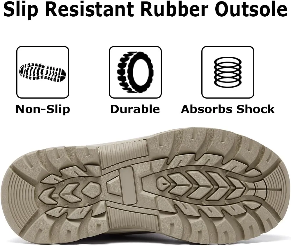 Women's Waterproof Winter Snow Boots Warm Comfortable with Side Zipper - 2024 Fashion Lightweight Hiking boots for Cold Weather Insulated Mid Calf Military Booties