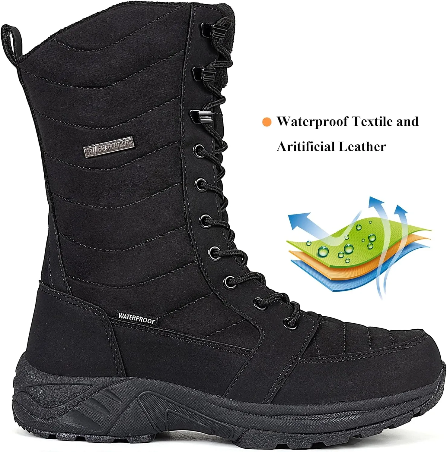 Women's Waterproof Winter Snow Boots Warm Comfortable with Side Zipper - 2024 Fashion Lightweight Hiking boots for Cold Weather Insulated Mid Calf Military Booties