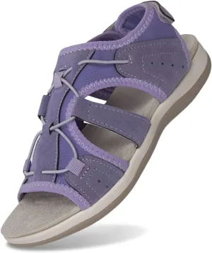 Women's Wedge Heel With Arch Support Low Top Round Toe Casual Sandals For Hiking Outdoor Walking Summer Platform Athletic Shoes Women