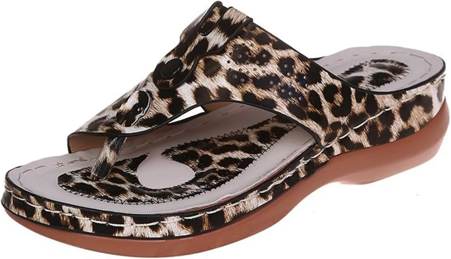 Womens Wedge Sandals Arch Support Orthopedic Sandal Summer Comfortable Beach Open Toe Platform Flip Flops