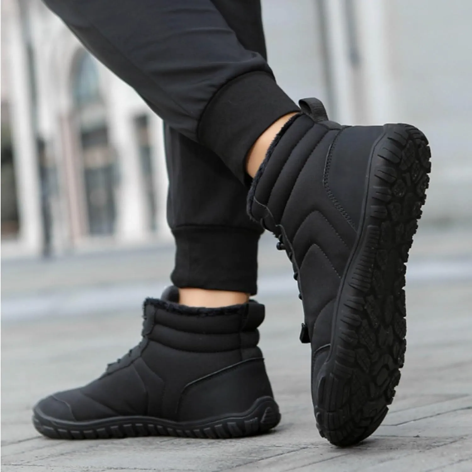 Women's Winter Snow Boots,Warm Comfortable Faux Fur Insulated Non-Slip Outdoor Lace-Up Mid Calf Booties Hiking Shoes